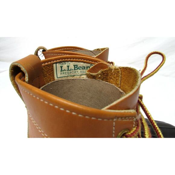 Vintage LL Bean Maine hunting shoe women's size 7 brown duck boots - Picture 9 of 12